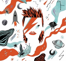 Ziggy Stardust illustration by Mia November